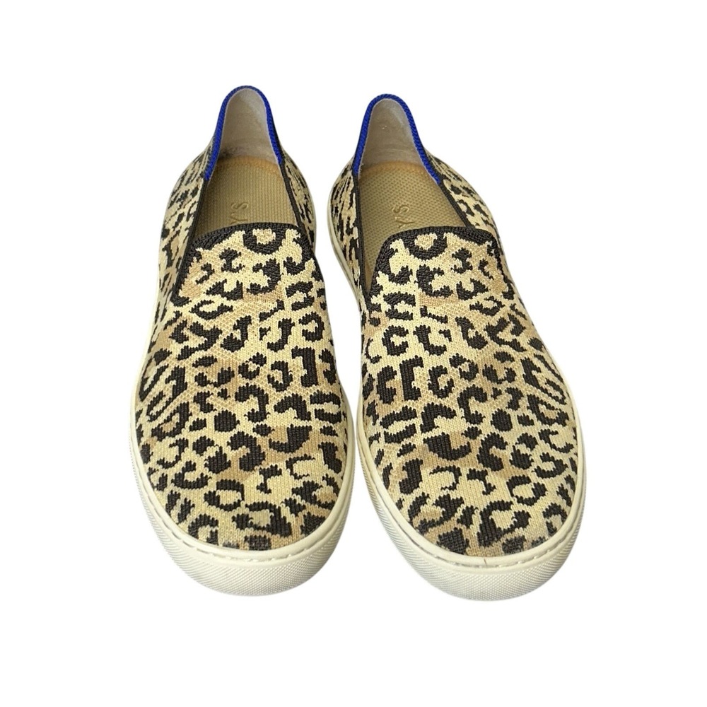Rothy's The Original Slip On Sneaker Desert Cat Leopard Cheetah Women's Size 8.5